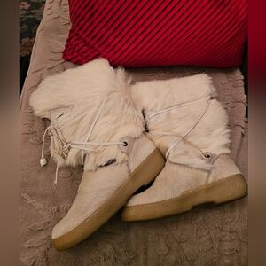 Oscar Sport Fur Wedge Boots